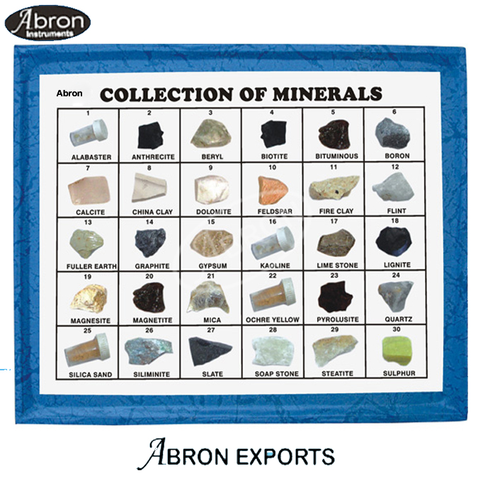 Collection set of 50 Minerals set display card box
